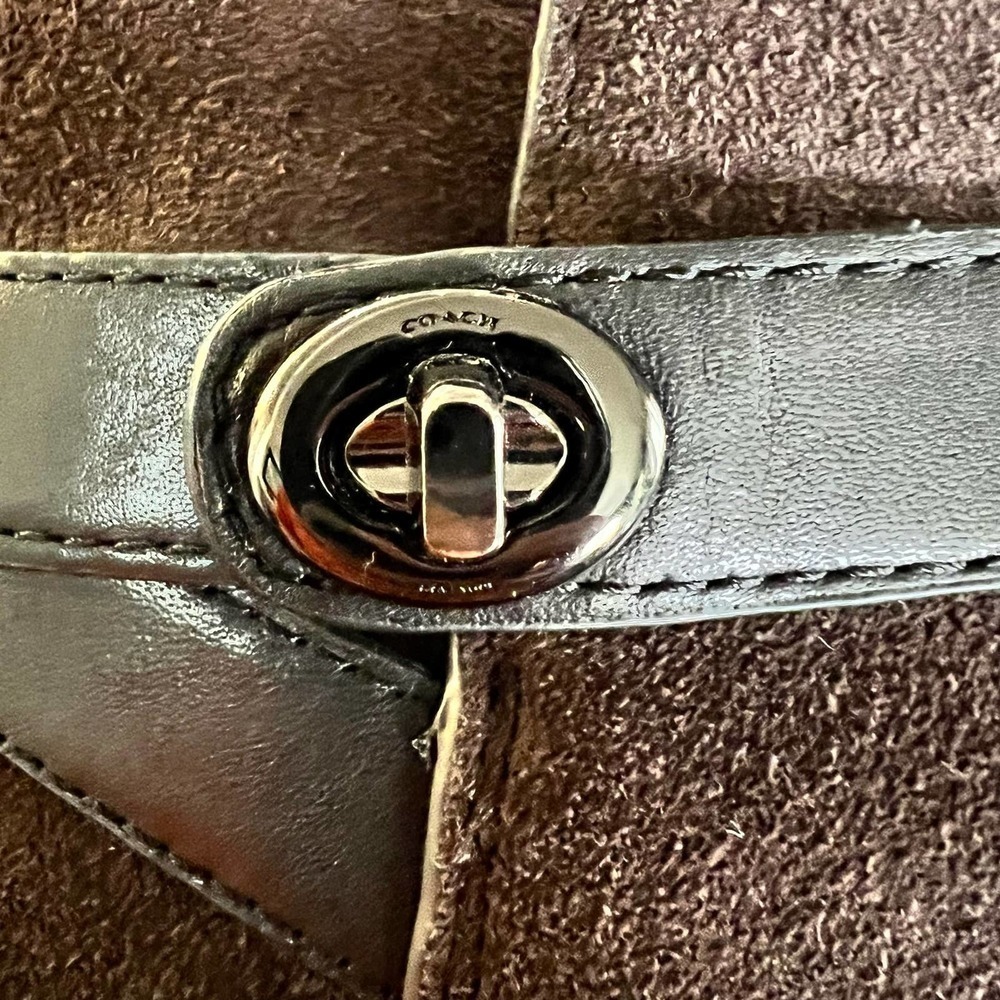 Coach Patricia Suede Ankle Boots Size 9 - Picture 6 of 10